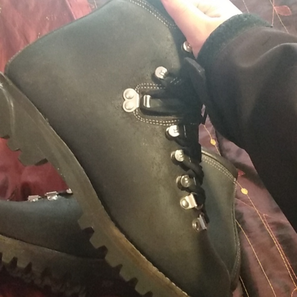 Rare Vintage Bally Black Leather Lace Up Combat Boots Size 6 - Picture 12 of 16